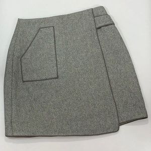 Modern gray mini skirt with a pocket